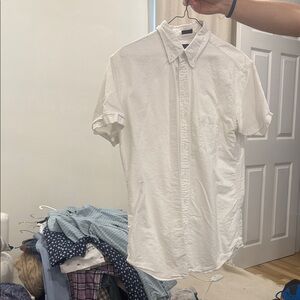 J. Crew White Casual Button Down Shirt